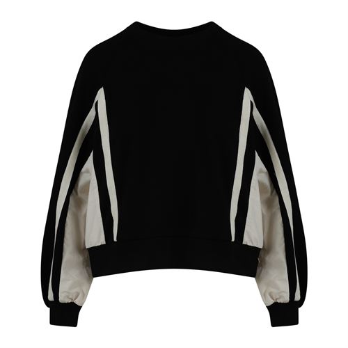 COSTER COPENHAGEN SWEAT, SPORTY SWEAT, CREME/BLACK